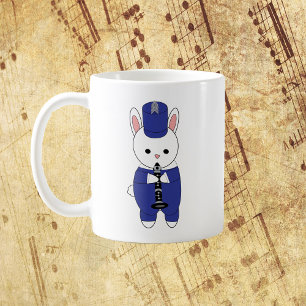 Mug Bande Marche Clarinet Rabbit Bleu et Blanc