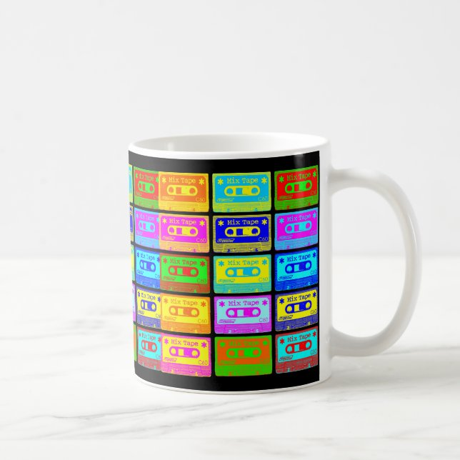 Mug Bande mixte psychédélique - Fond noir (Droite)