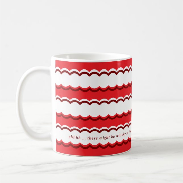Mug Bande rouge et blanche en gras (Gauche)