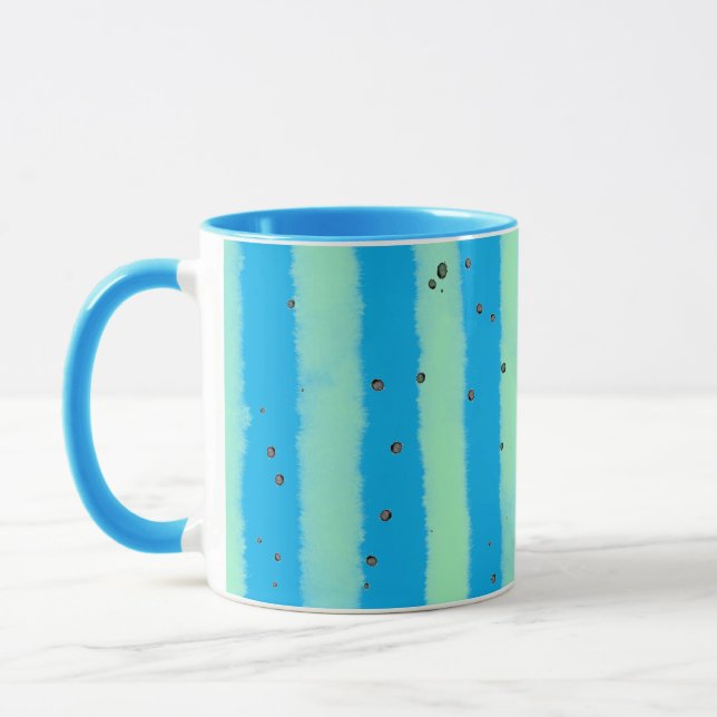 Mug Bande verticale moderne en bleu ciel (Gauche)