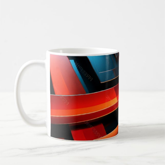 Mug Bandes Abstraites Électriques (Gauche)
