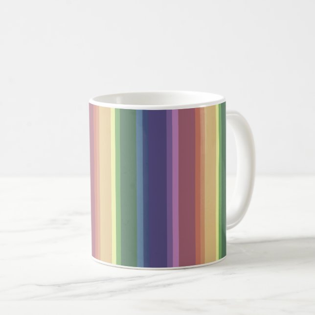 Mug Bandes arc-en-ciel coupées (Devant droit)