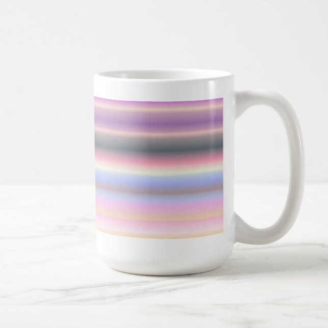 Mug Bandes arc-en-ciel Pastel - Motif (Droite)