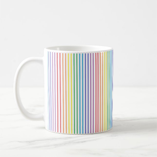 Mug Bandes arc-en-ciel verticales (Gauche)