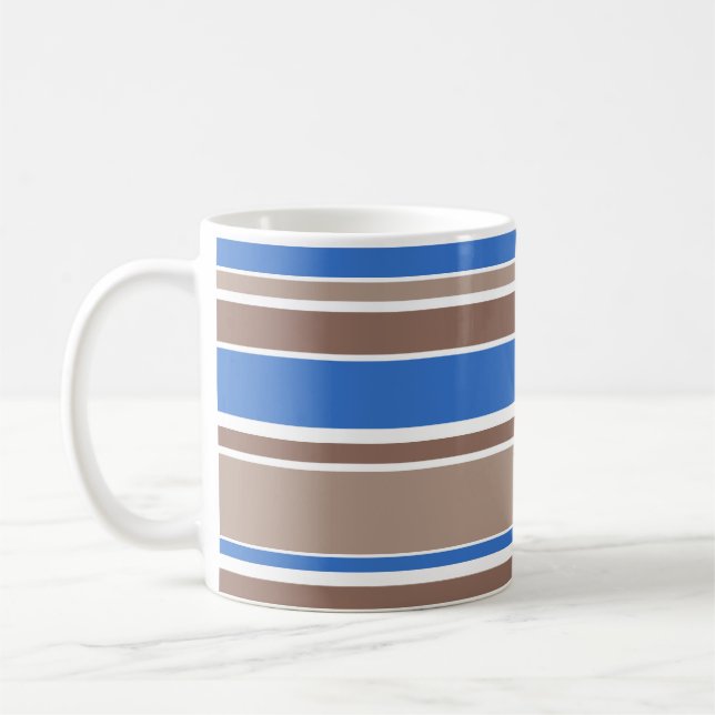 Mug Bandes Brown et bleues (Gauche)