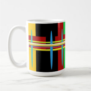 Mug Bandes d'art moderne soignées abstraites