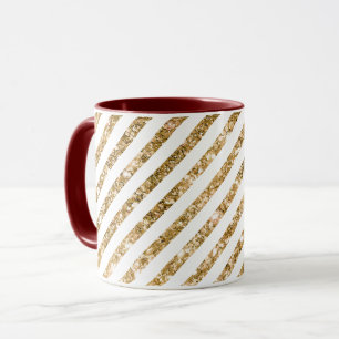 Mug Bandes de Parties scintillant d'or