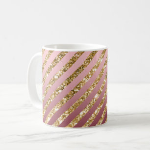 Mug Bandes de Parties scintillant rouge or
