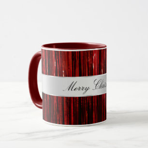 Mug Bandes de pinces de verre rouge