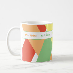 Mug Bandes de printemps pastel colorées avec votre nom