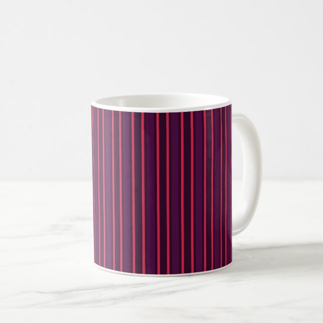 Mug Bandes de prunes et de bonbons rouges (Devant droit)