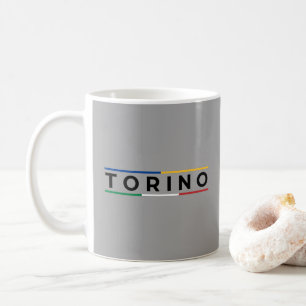 Mug Bandes de Turin italien et Sabauda - Design minima