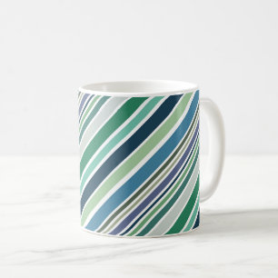 Mug Bandes diagonales colorées