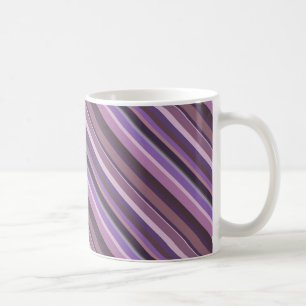 Mug Bandes diagonales mauves