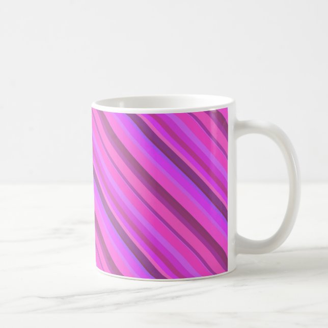Mug Bandes diagonales roses (Droite)
