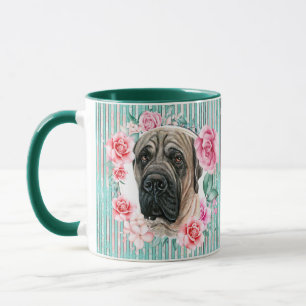 Mug Bandes d'illustration de l'aquarelle Mastiff Dog