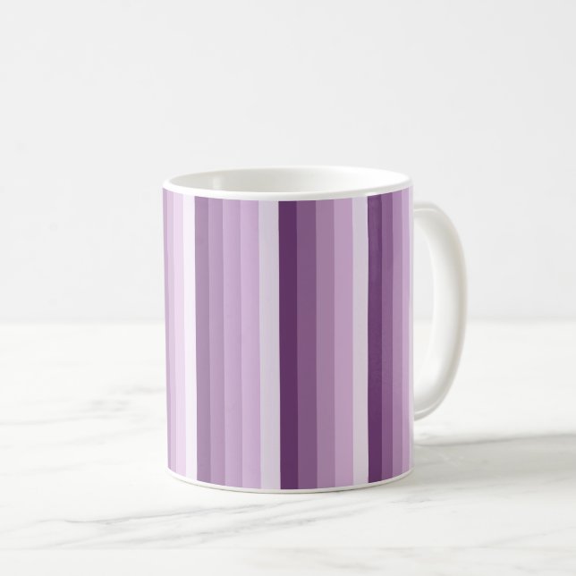 Mug Bandes d'ombre prune violette (Devant droit)