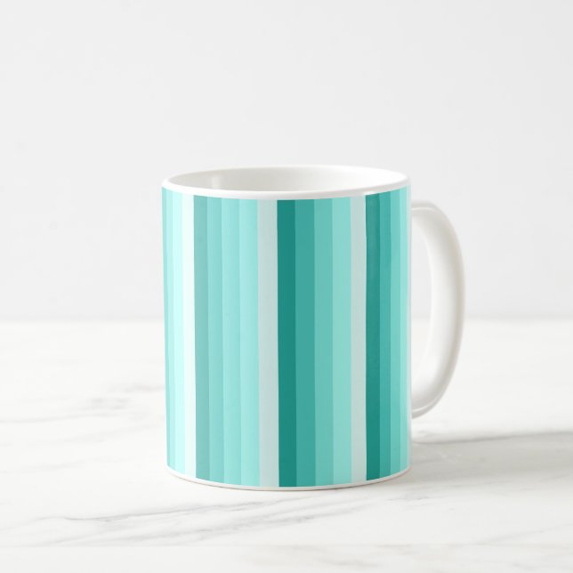 Mug Bandes d'ombre turquoise (Devant droit)