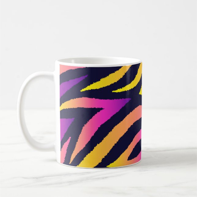 Mug Bandes holographiques, motif futuriste sans faille (Gauche)