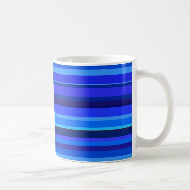 Mug Bandes horizontales bleues (Droite)