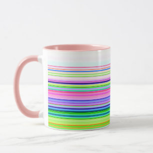Mug Bandes néon colorées chaudes