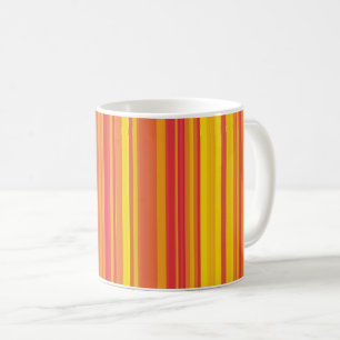 Mug Bandes Orange Rouge Jaune
