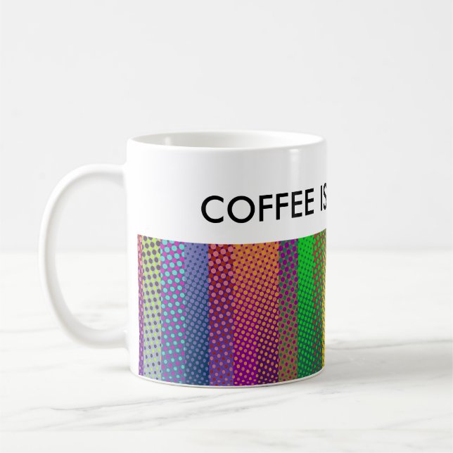 Mug Bandes pointillées Motif couleur + vos idées (Gauche)