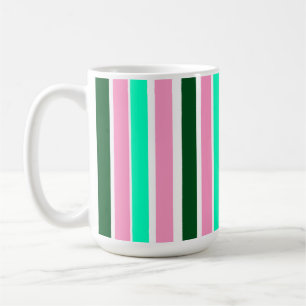 Mug Bandes roses et vertes