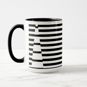 Mug Bandes sur bandes en noir et blanc