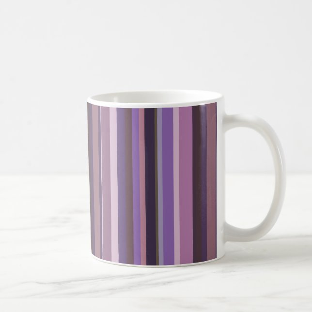 Mug Bandes verticales mauves (Droite)