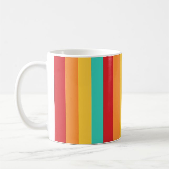 Mug Bandes verticales multicolores (Gauche)