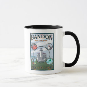 Mug Bandon, OregonScenic Travel Poster