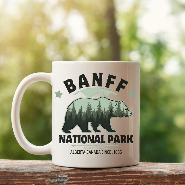 Mug Banff National Park Adventure – Watercolor Bear (Créateur téléchargé)