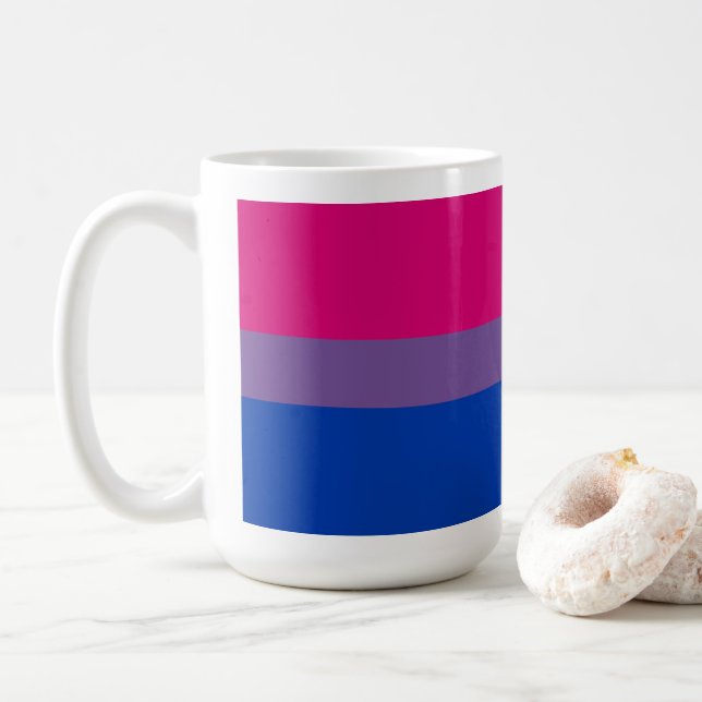Mug Bannière de fierté bisexuelle (Avec donut)