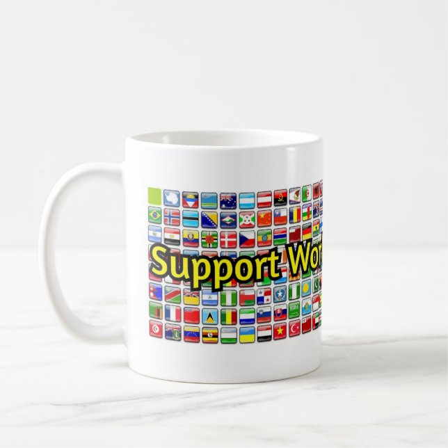 Mug Bannière de soutien à l'alphabétisation mondiale (Gauche)