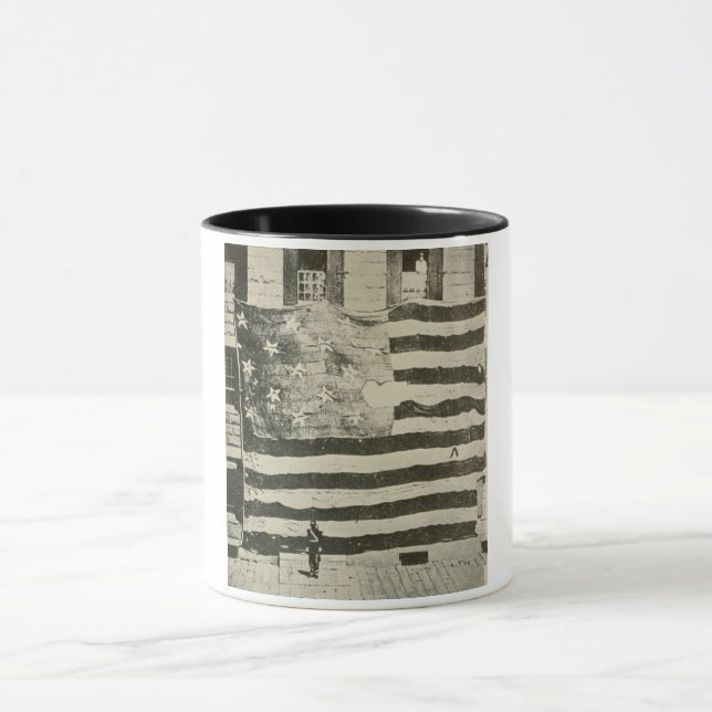 Mug Bannière étoilée : drapeau américain à l'écran (Centre)