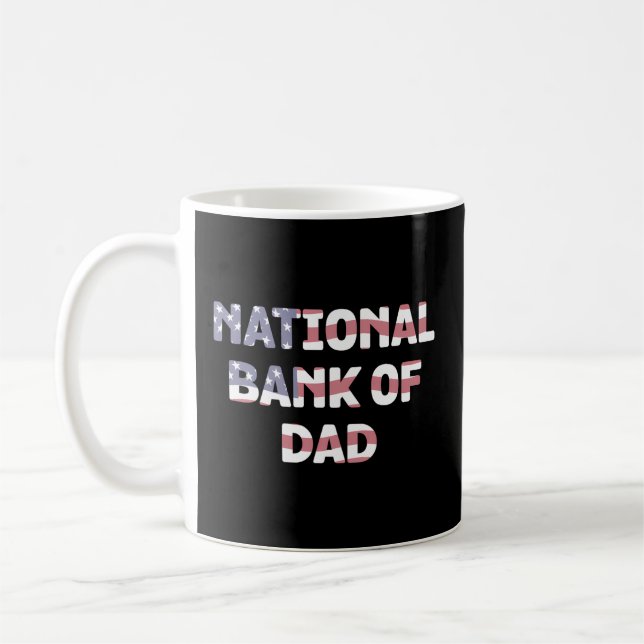 Mug Banque Nationale De Papa Humour D'Éducation Financ (Gauche)