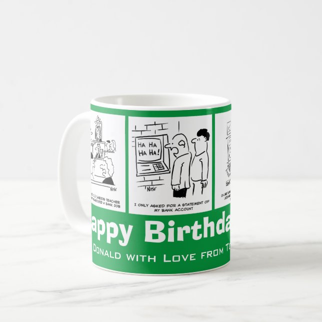 Mug Banques, banquiers et caricatures bancaires. Drôle (Devant gauche)