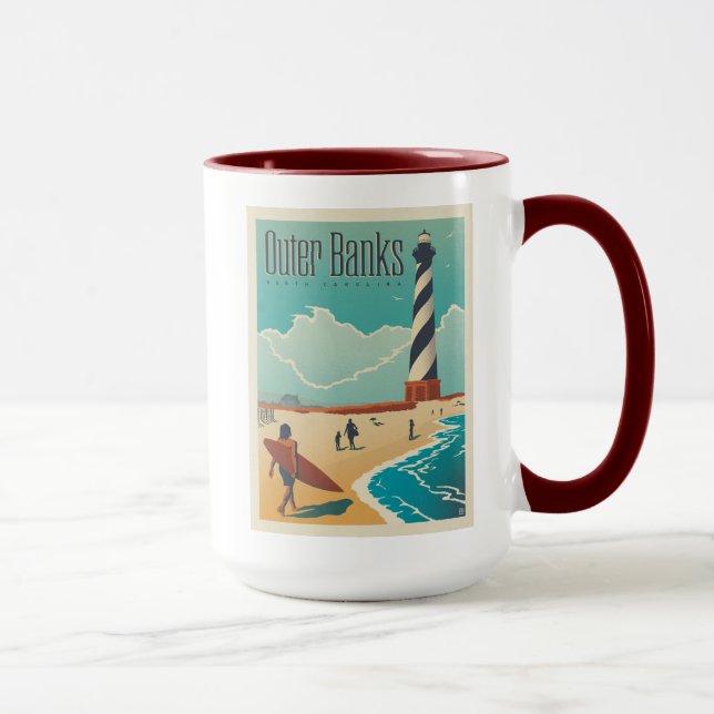 Mug Banques extérieures | Caroline du Nord (Droite)