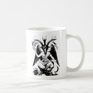 Mug Baphomet noir vintage