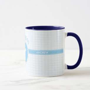 Mug Baptême Bleu Enfant de Dieu, personnalisable