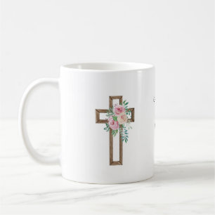 Mug Baptême de la croix florale