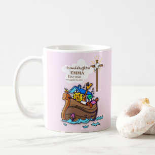 Mug Baptême Noah's Ark Grandgirl personnalisée