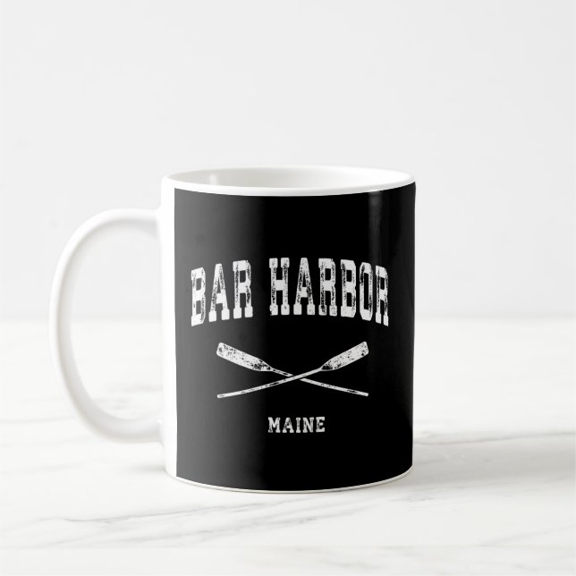 Mug Bar Harbour Maine Nautical Crossing Oars (Gauche)