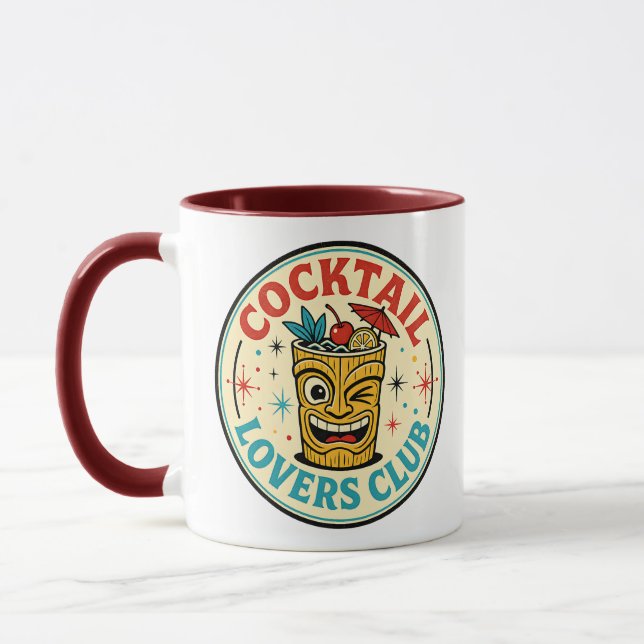 Mug Bar Île Tropicale Design Rétro (Gauche)