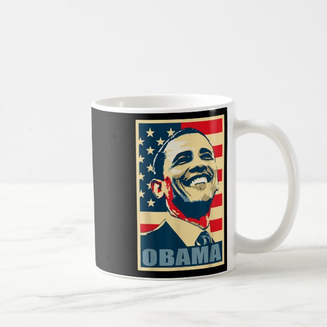 Mug Barack Obama Président 44 Drapeau Américain Bonne  (Droite)