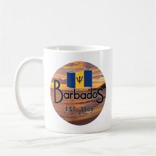 Mug "Barbados Est. Coucher de soleil de 1966 avec drap