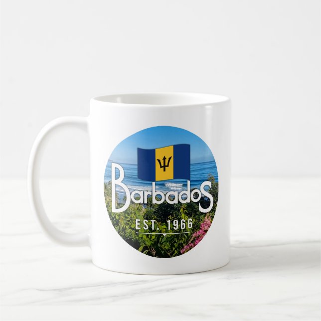 Mug "Barbados Est. Vue De La Côte Est De 1966 Avec Dra (Gauche)