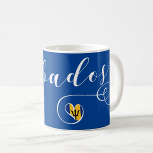 Mug Barbados Heart Flag, Barbadien