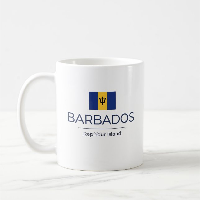 Mug Barbados Minimaliste | Fierté Quotidienne (Gauche)